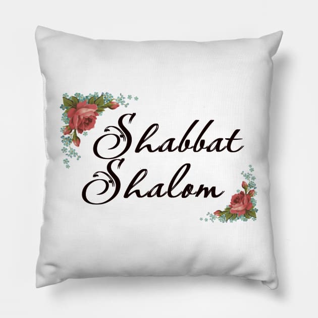 Shabbat Shalom Pillow by cuteandgeeky