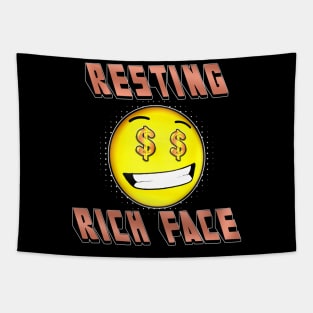 Resting Rich Face Tapestry