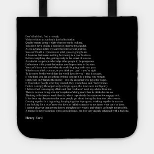 Henry Ford Quotes Tote