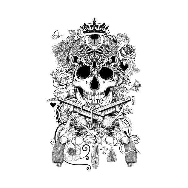 Skull Tattoo by EveFarb