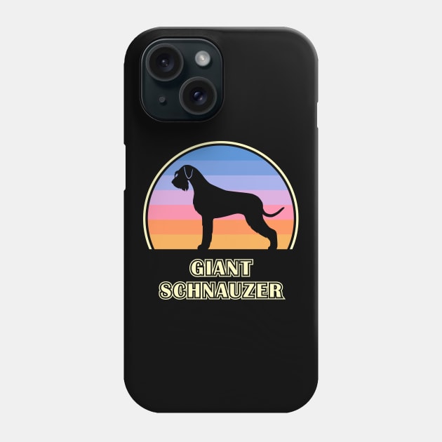 Giant Schnauzer Vintage Sunset Dog Phone Case by millersye