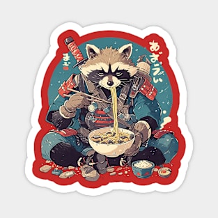 samurai raccoon Magnet