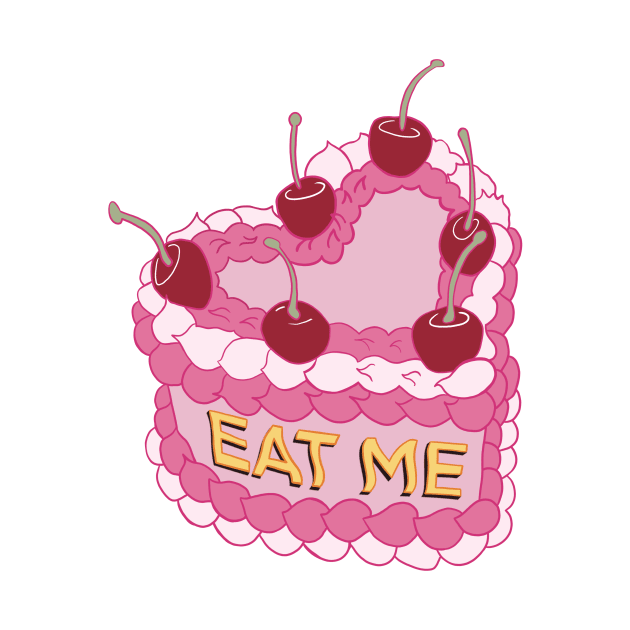 Pink Cake Eat Me by Apescribbles