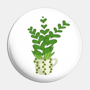 Plants in a Coffee Mug Pin