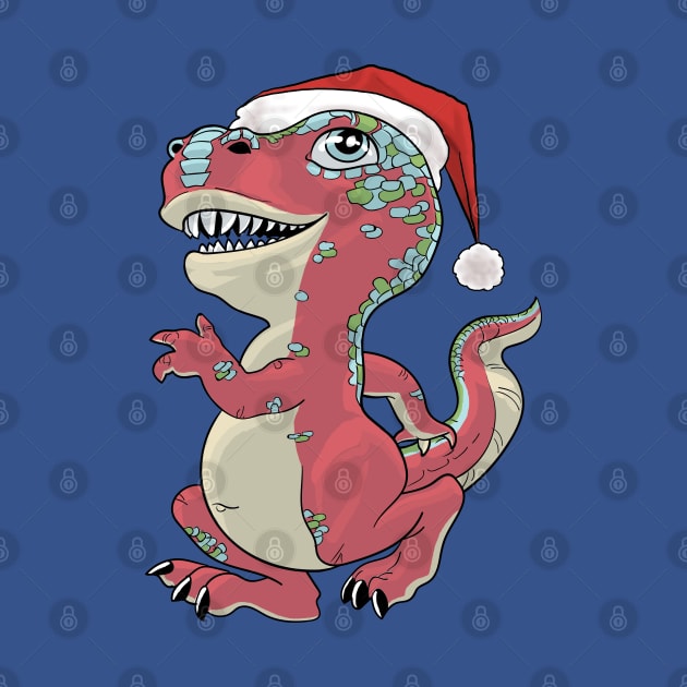 Christmas Lil T-Rex by AyotaIllustration