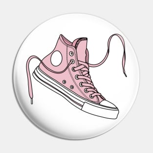 Pale pink high tops Pin