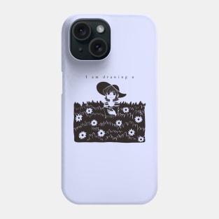 I am drawing you. Flower Field Phone Case