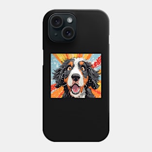 Bernedoodle Dog Pop Art Phone Case