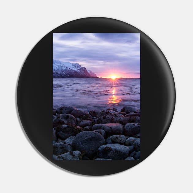 Rocky Lofoten Sunset Pin by krepsher