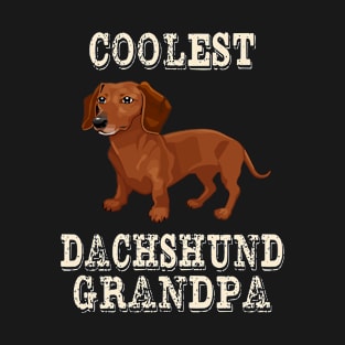 Coolest Dachshund Dog Grandpa T-Shirt