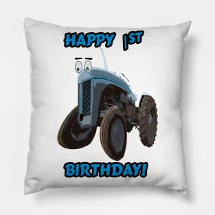 Happy 1st birthday tractor design Pillow