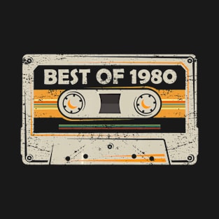 Best of 1980 40th Vintage Cassette Tape Birthday Gift T-Shirt