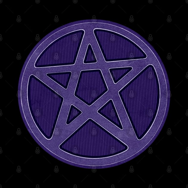 Purple  Stone Effect Pentagram by MissMoth