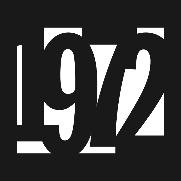 1972 Funky Overlapping Reverse Numbers for Dark Backgrounds by MotiviTees