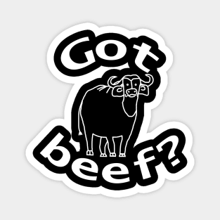 White Line Got Beef BBQ Grilling Magnet