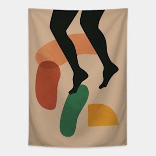 Abstract Modern Boho Terrracotta Shape Tapestry