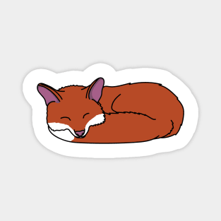 sleepy fox Magnet