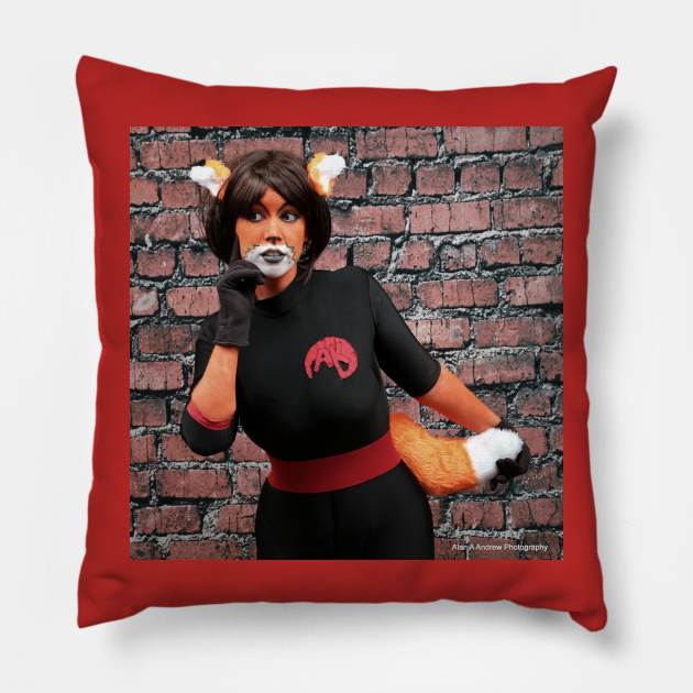 AK Girl Foxybop Cosplay (Photography by Alan A Andrew Photography) Pillow by Reynard City