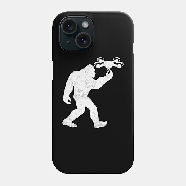 Funny Bigfoot Drone Pilot Sasquatch Phone Case by Visual Vibes