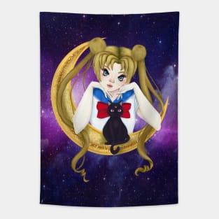 Universe Moon Tapestry