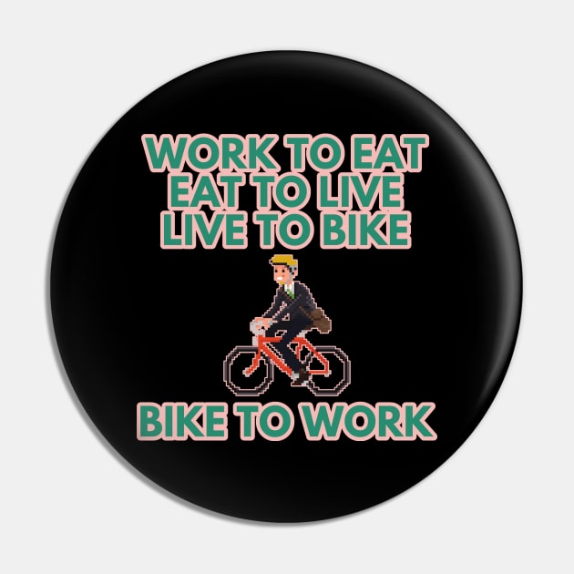 Bike To Work Pin by MhyrArt