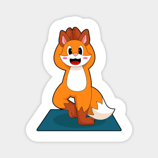 Fox Yoga Meditation Magnet