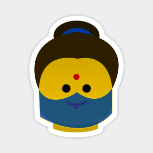 Lego head Indian Girl Magnet