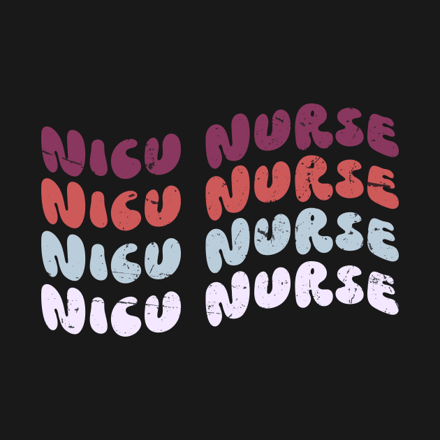 NICU Nurse ICU Neonatal Retro Nursing Team Tiny Humans Tee by KRMOSH