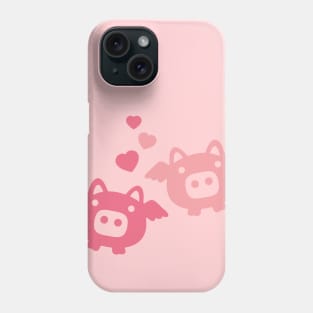 Flying Pigs in Love Phone Case