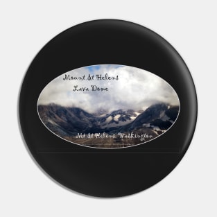 Mount St Helens lava dome, oval Pin