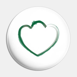 Mutant Heart Forest Green Pin