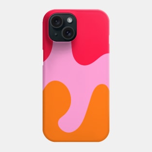 Abstract modern shapes pink, orange, red Phone Case