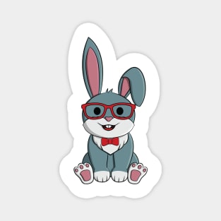 Bunny with glasses Magnet