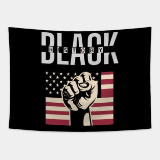 Black History Fist Tapestry