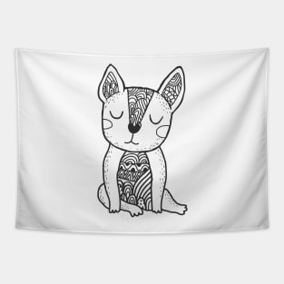 Doodle French bulldog Tapestry