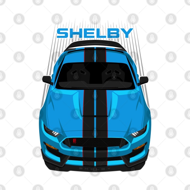 Ford Mustang Shelby GT350R 2015 - 2020 - Grabber Blue - Black Stripes by V8social