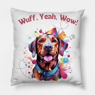 Woofy Adventure - Funny Dog Design Pillow