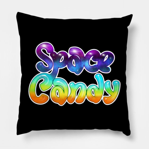 Space Candy Pillow by Toni Tees