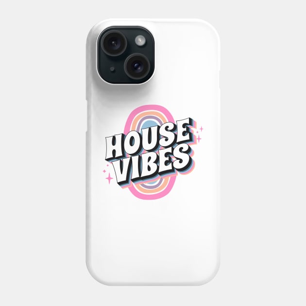 HOUSE MUSIC - House Vibes (pink/blue/purple) Phone Case by DISCOTHREADZ 