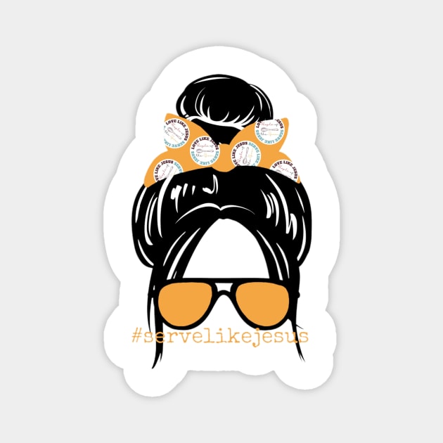 Hair Bun Christian Women Magnet by People of the Spoon