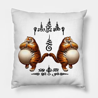 Thai Tattoo Parody "Sak Yant Tiger" Pillow