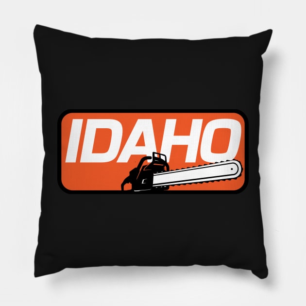 Idaho Chainsaw Pillow by GrumpyDog