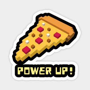 Power Up! - 8 Bit Pizza Magnet