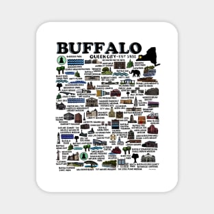 Buffalo New York Map Magnet