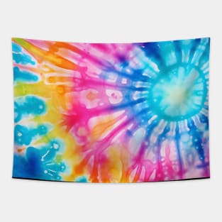 Rainbow Spiral Tie Dye Watercolor Rainbow Tapestry