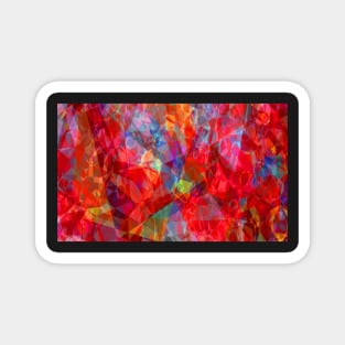 Red Shade Multi Coloured Abstract Magnet