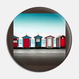 Beach Boxes Minimalist Beach Landscape Pin