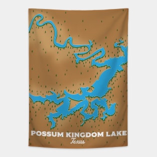 Possum Kingdom Lake Texas map Tapestry