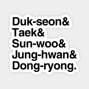 Reply 1988 - Duk-seon & Taek & Sun-woo & Jung-hwan & Dong-ryong. Magnet