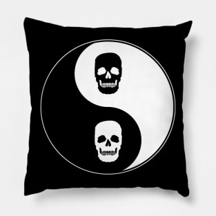 Yin and Yang Skull Pillow